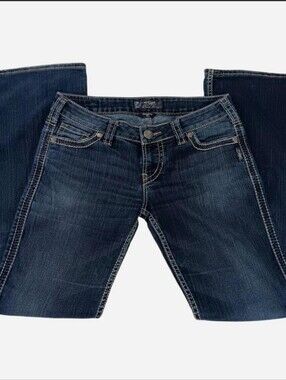Silver Jeans Frances 22" Bootcut Jeans W29 L33 Measures 32x33 Y2K Western Grunge